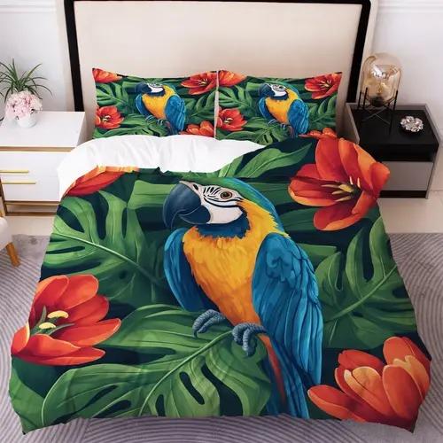 Comforter Toucan Tropical With Toucan Tropical Pattern Suitable For Children Kids And Adults Soft And Breathable