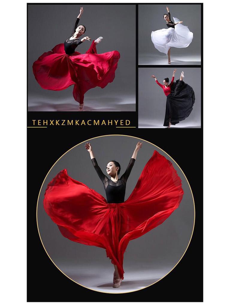 Ajan 720° Scarlet Sincan Dans Performansı Şifon Etek