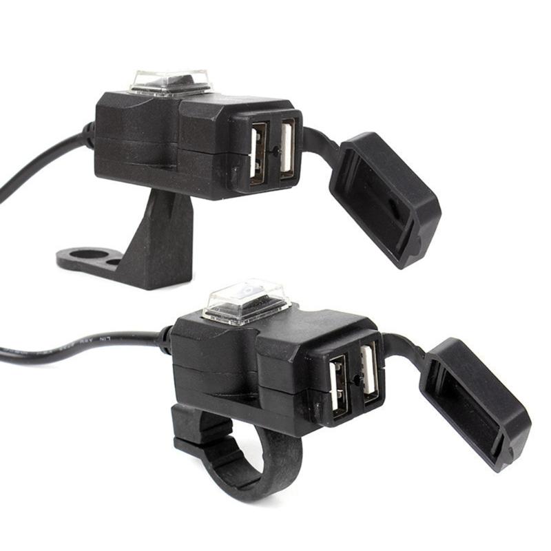 Dual-USB 1.0A2.1A Power Supply Socket For Car Charger-Motorcycle Charger-Adapter