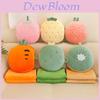 Fruit Plush Pillow With Warmth Blanket For Summer Relaxation And Office Comfort