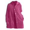 2025 Women's European & American Corduroy Hooded Loose Casual Cardigan Jacket