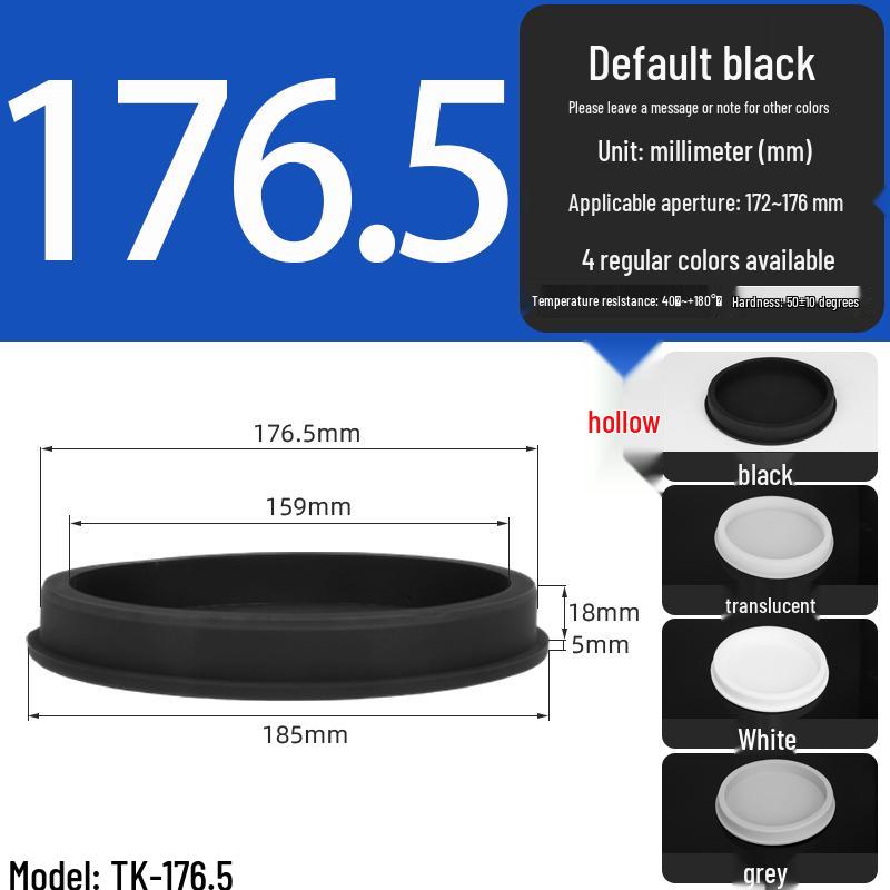 Black High-Temperature Resistant T-Shaped Silicone Stopper - Round Hole Rubber Gasket & Shock-Absorbing Blind Plug