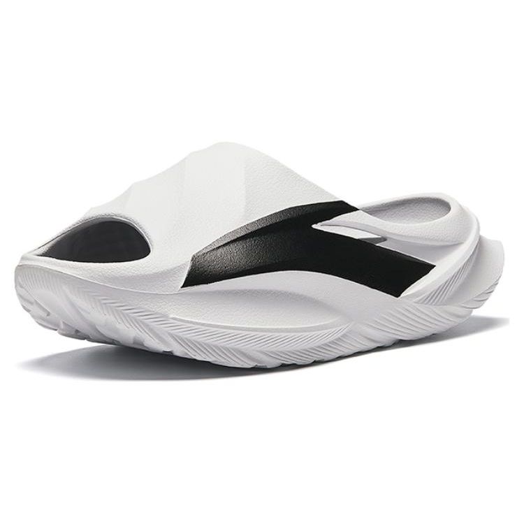 Anta Lifestyle Series Non-Slip Lightweight Slide Sandals Men Footwear Silver Black 112438521-1