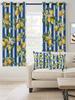 Classic Summer Blue Striped Lemon Plant Window Curtain Bedroom Decor Curtain Panel Curtains for Living Room