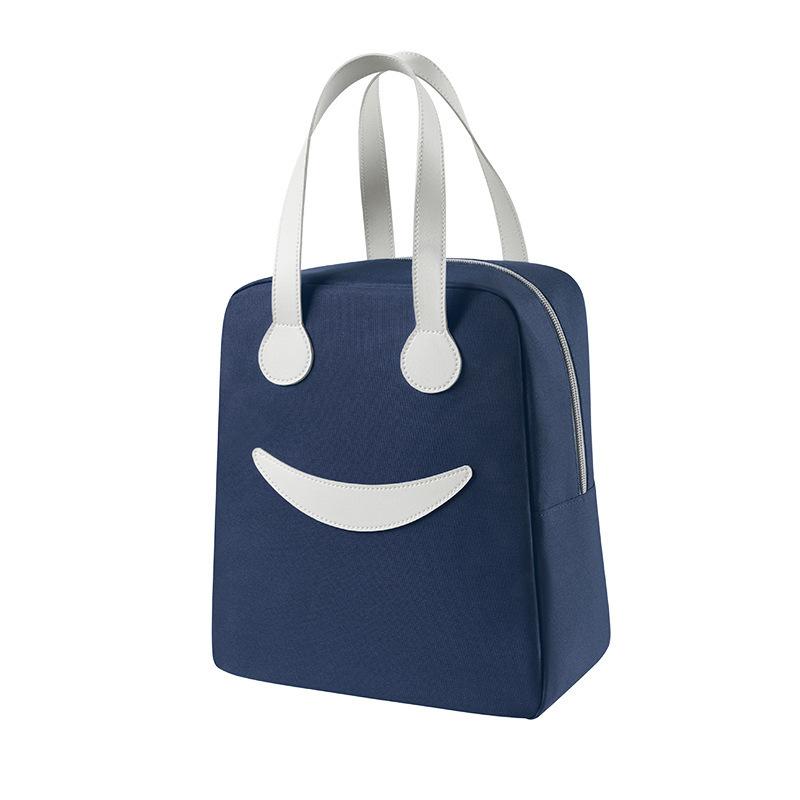 Cute Smiley Face Bento Bag Insulated Lunch Box Bag Handheld Bento Bag Lunch Bag Student Bento Bag Insulated Meal Bag