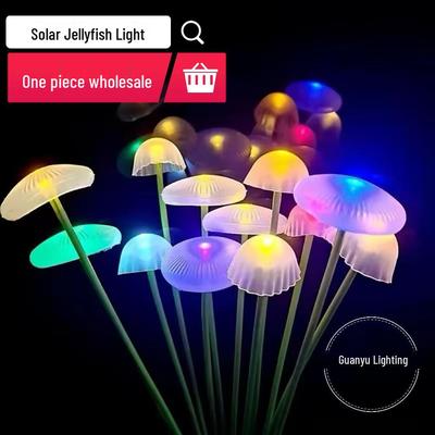Mushroom LED Solar Jellyfish Light: Outdoor Christmas Courtyard Plant Decoration