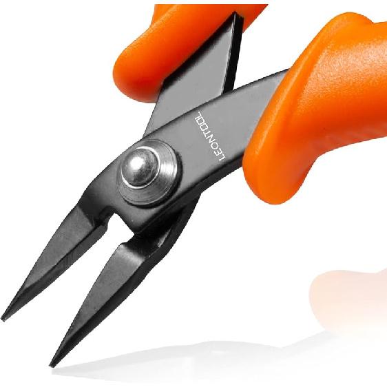 Mini Flat Nose Pliers for Jewelry Making - 4-Inch Duck Billed Smooth Jaw Micro Pliers - Wire Bending, Wrapping, Forming Tools Mini Long Nose Pliers