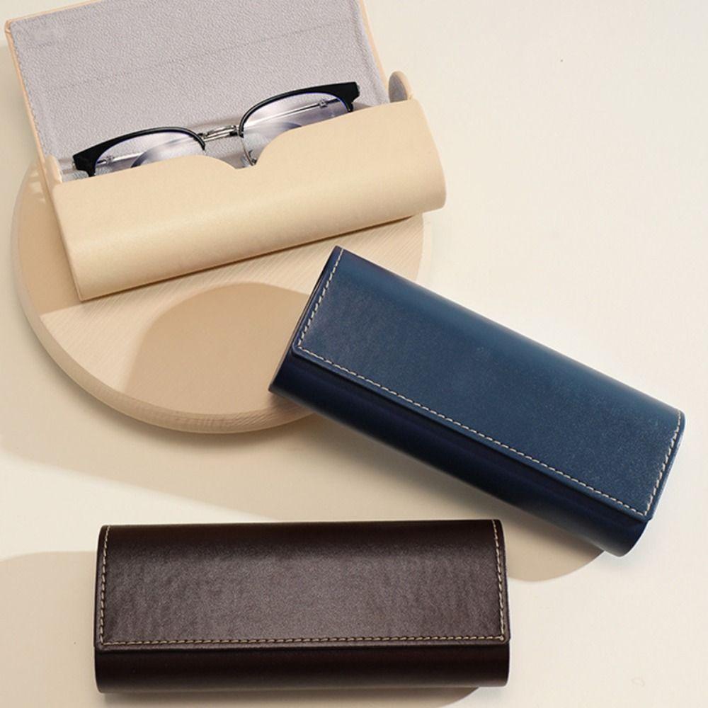 Skórzany Pu Etui na Okulary Duża Pojemność Pudełko do Przechowywania Okularów Prosta Torba na Okulary Uczniowie