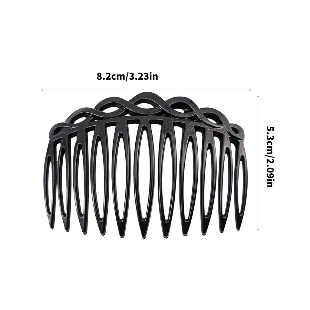 Elegant Hair Combs 6 Piece Plastic Resin Side Parting Hairpins Fashion Headdress For Daily or Formal Event