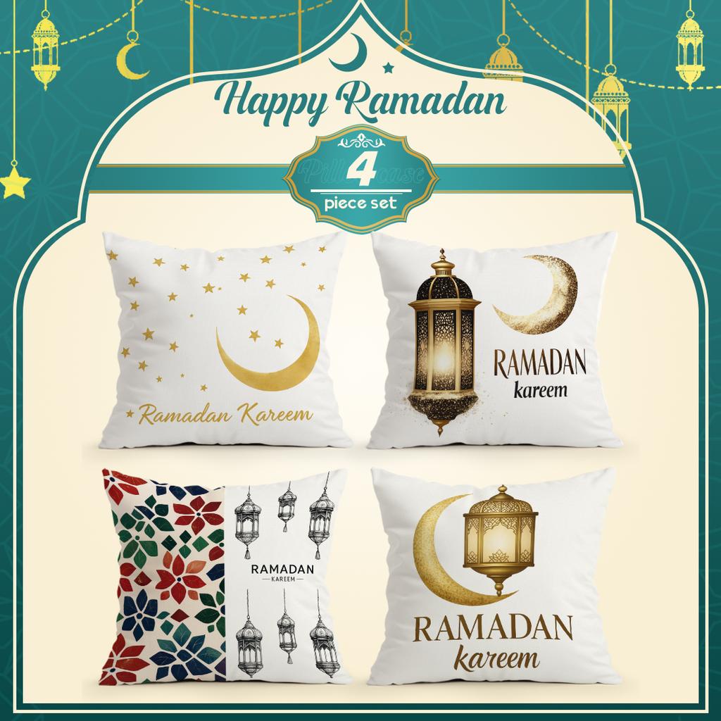 Ramadan Blessings Pillowcase Printed Polyester 40/45/50Cm Throw Pillowcover Decorative Sofa Cushion Pillowslip Home Decor