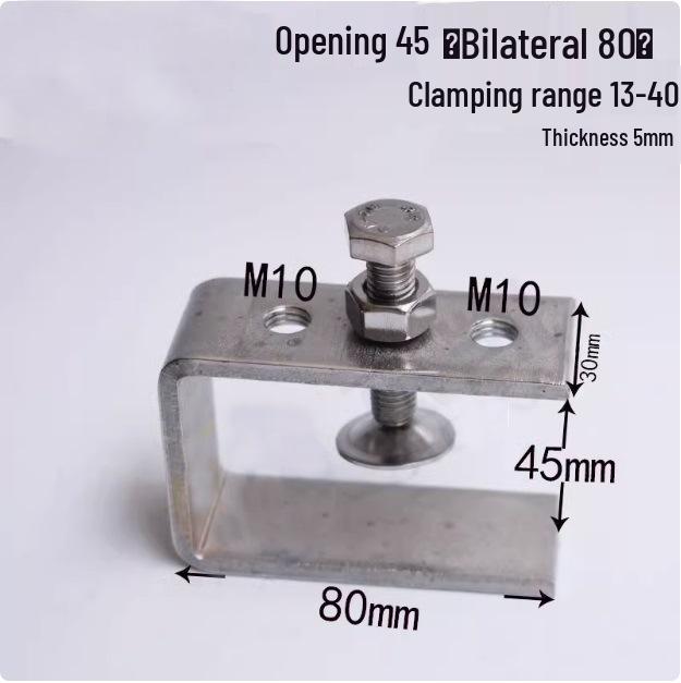C304 Tiger Claw U-Shaped Stainless Steel Pipe Clamp