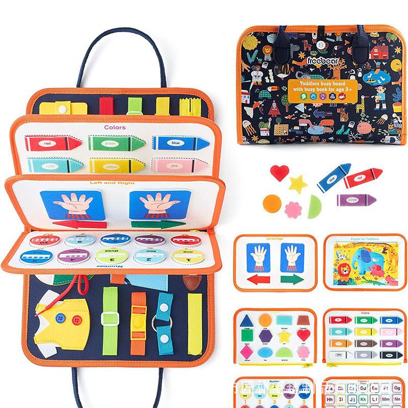 

1 шт. Детская ранняя школьная сумка из фетра, развивающая доска, развивающие игрушки для детей, обучающая доска из фетра