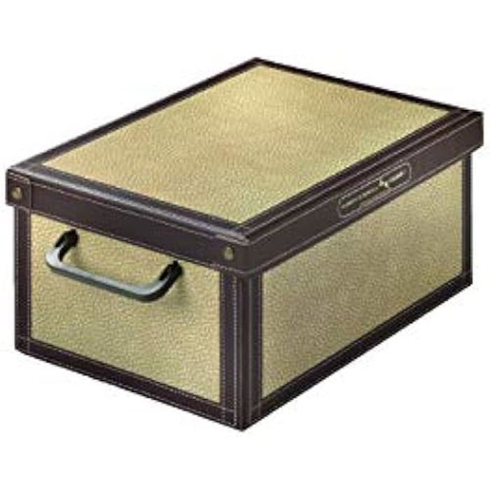 Boîte de Rangement en Carton Plastifiée Tapirus - LAVATELLI - 35 x 25 x 17,5 cm - Hermétique et Solide