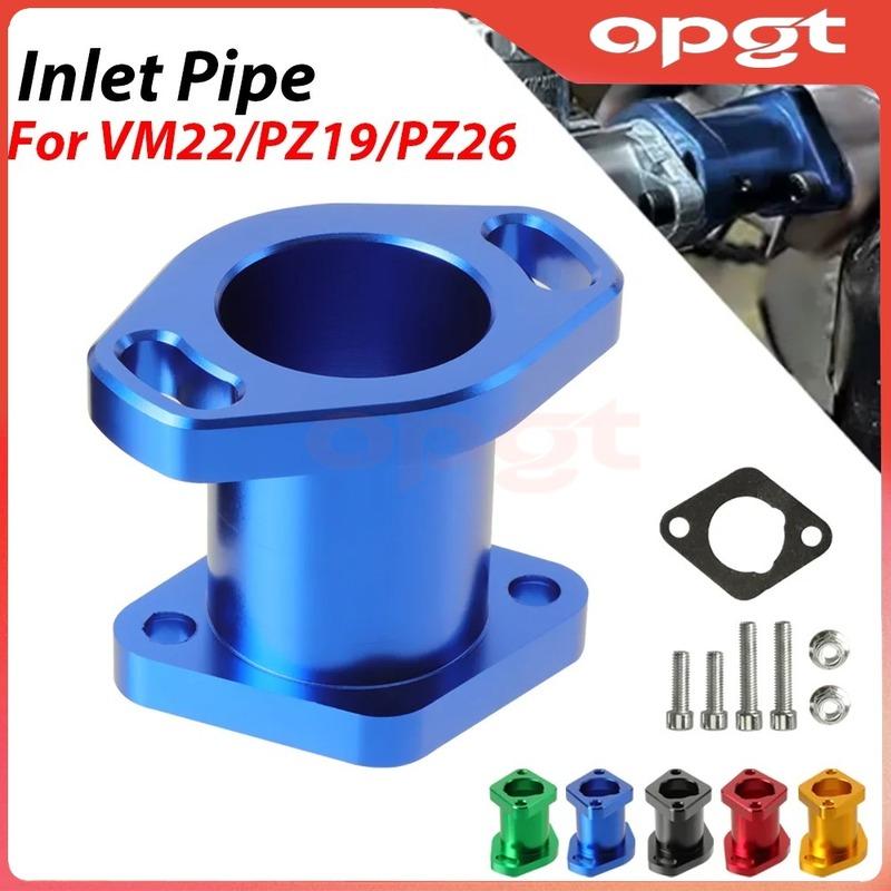 OPGT Motorcycle Carburetor Interface for Mikuni VM22 PZ19 PZ26 Carb Accessories CNC Intake Pipe Manifold Dirt Pit Bike Adapter