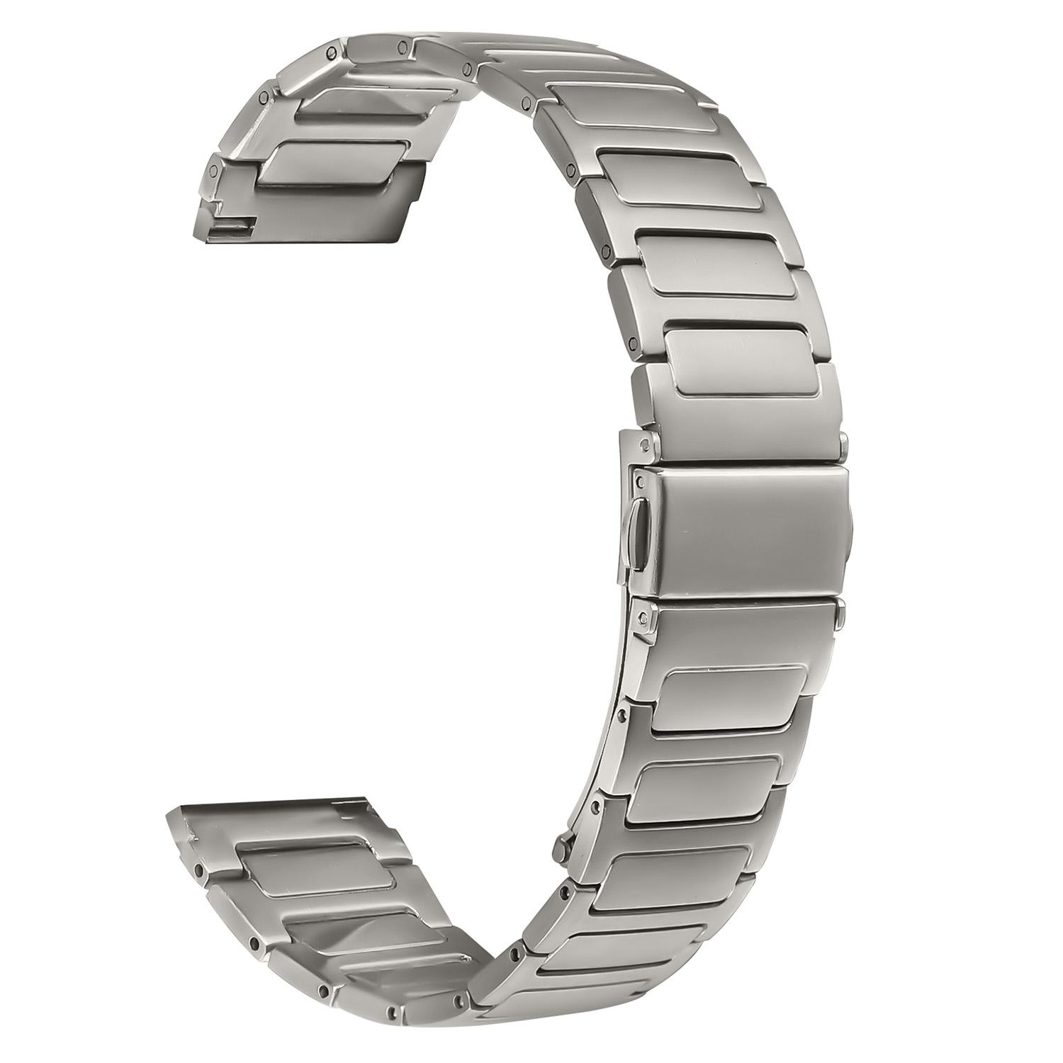 

For Haylou GST (LS09B) Watch Band Adjustable Titanium Color Stainless Steel Metal Watch Strap As shown A