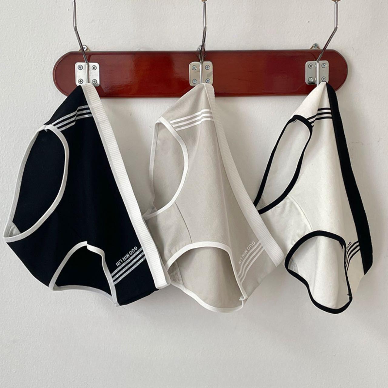 

Женское хлопковое нижнее белье трусики спортивное нижнее белье брифы мода для девушек M чёрный