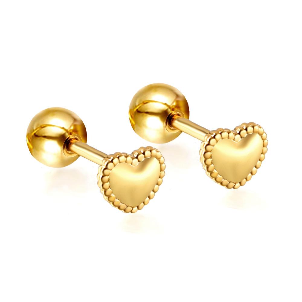 2026 European and American Love Stud Earrings, Fashionable Niche High-end Simple and Versatile Earrings