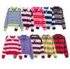 European and American Style Women's Clothing, Edge Striped POLO Shirt Neck Knitted Sweater 5536218 5536162