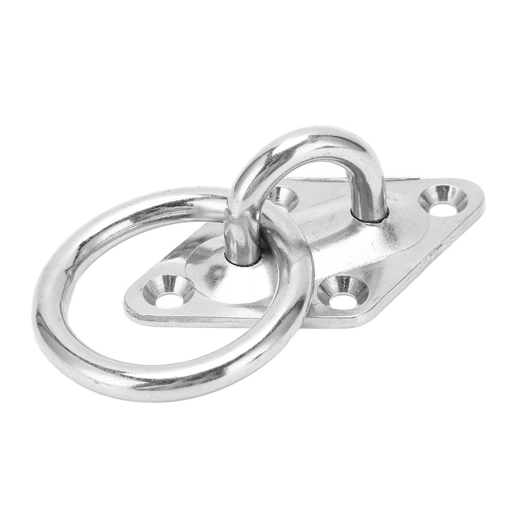 Diamond Pad Eye Plate M6x66x40mm 316 Stainless Steel Wall Mount Ring Hook for Boat Yacht