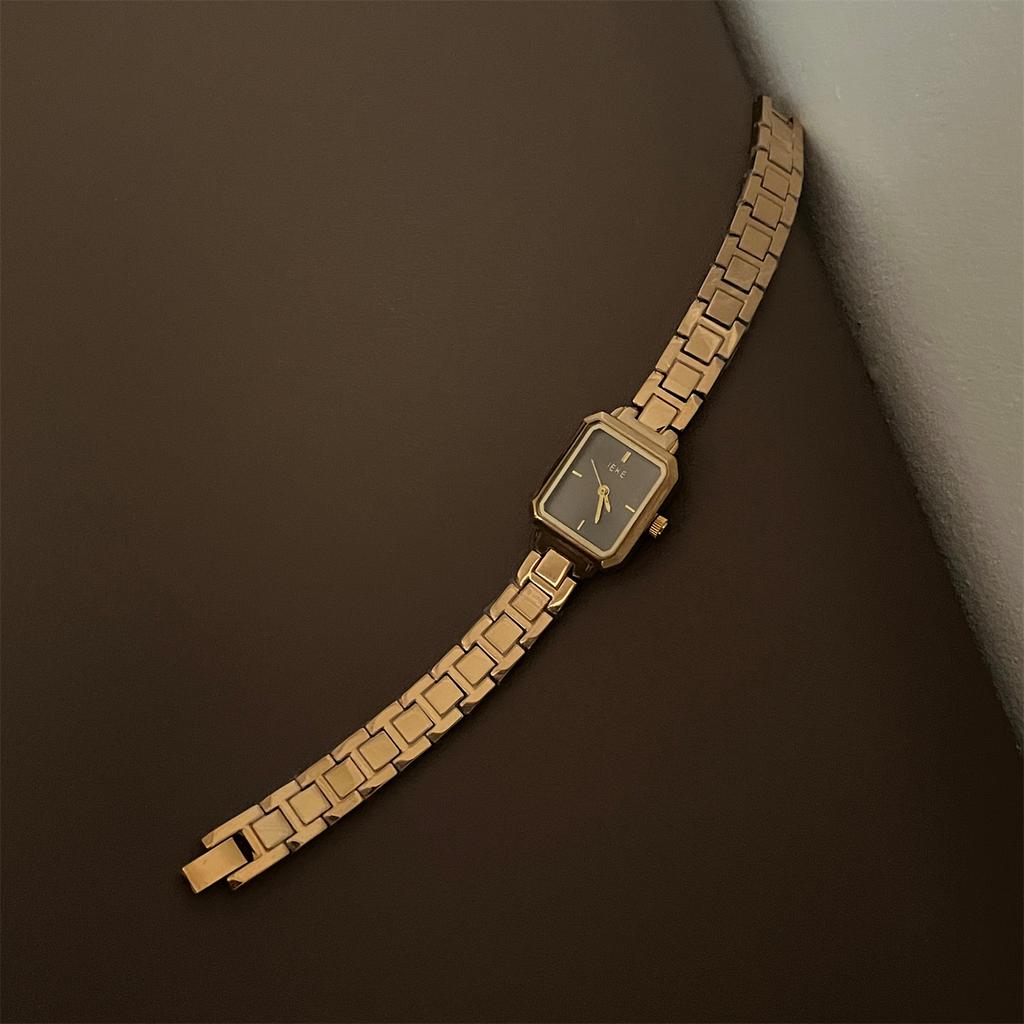 Retro Style Premium Gray Square Bracelet Watch Femininity Simple Niche Temperament Women's Workplace Watch