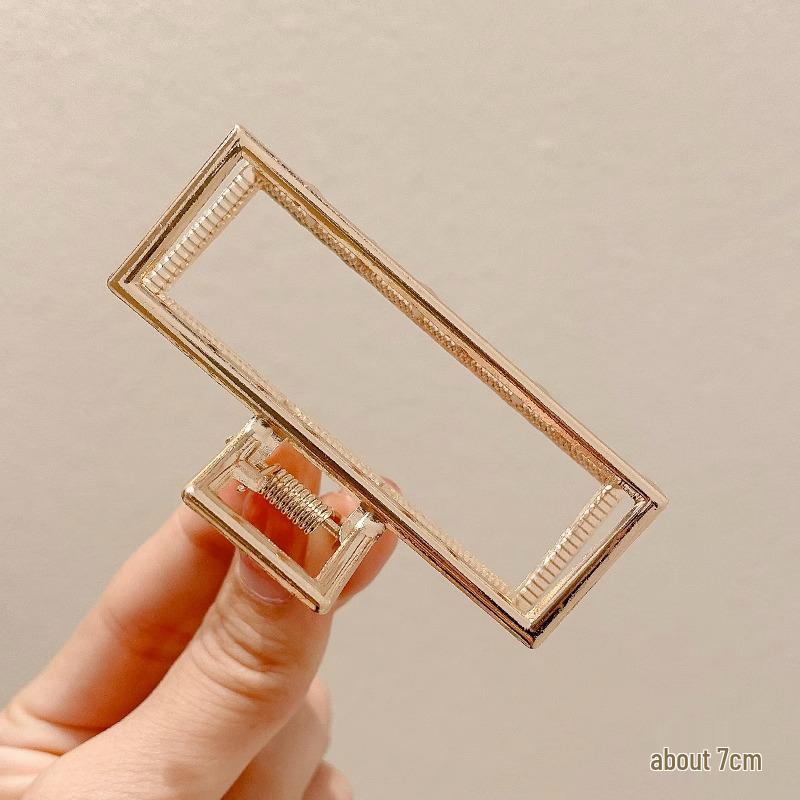 Clamă Mare Metalică pentru Păr de la un Influencer Coreean: Clips elegant modern rechin pentru femei