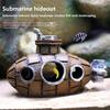 Resin Submarine Ornament Aquarium Decoration Fish Tank Scenic Decor Shrimp Hideout Theme Ornament ZSP03