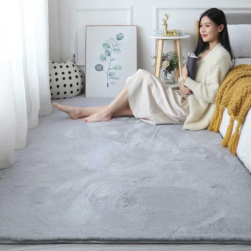 Instyle Thick Plush Imitation Rabbit Fur Carpet for Bedroom, Living Room, or Bay Window