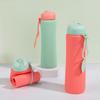 Portable Foldable Silicone Water Bottle Reuseable Collapsible Water Cups Folding Water Cup  Camping