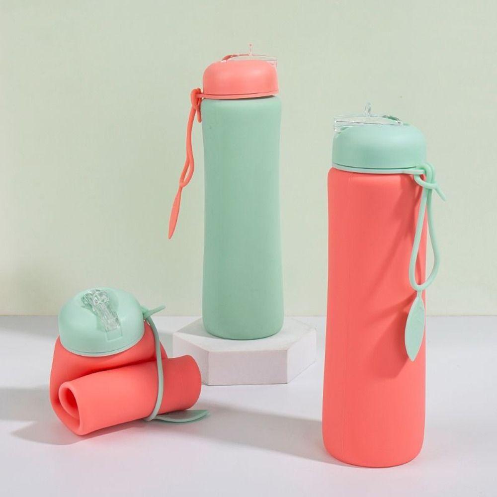 Portable Foldable Silicone Water Bottle Reuseable Collapsible Water Cups Folding Water Cup  Camping