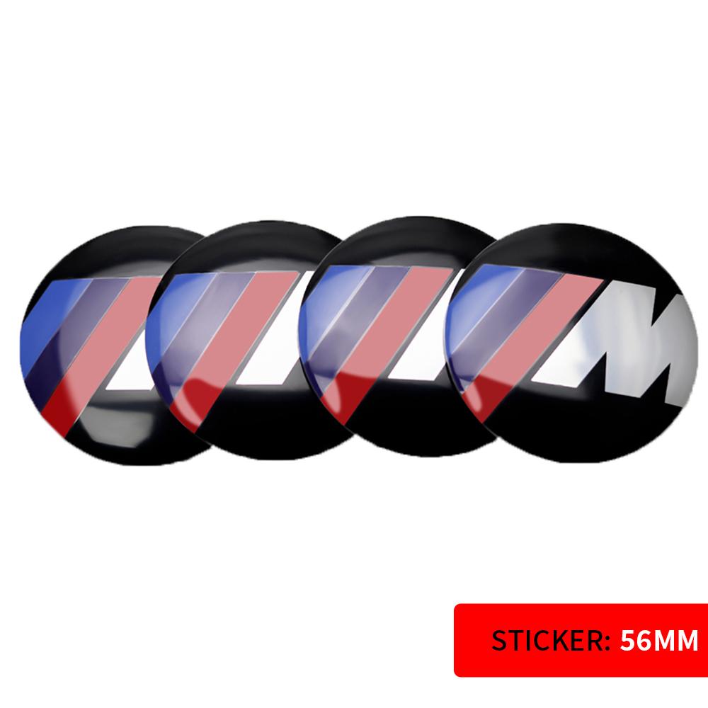 56/60/65mm Car Badge Wheel Center Cover Decal Hub Cap Decor Sticker Auto Modification Accessories For BMW M E36 E46 E60 E90 E39