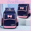 Adorable Breathable Nylon School Backpack For Girls In Grades 1-5 With Cute Bowknot Design