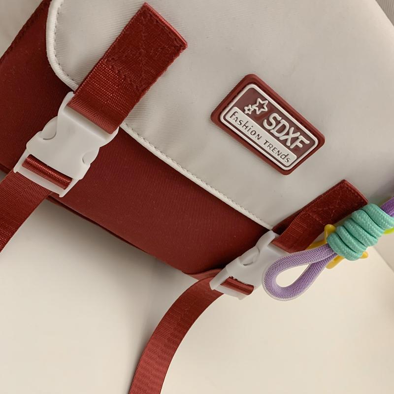 Рюкзак с цветными блоками большой вместимости — фото 19