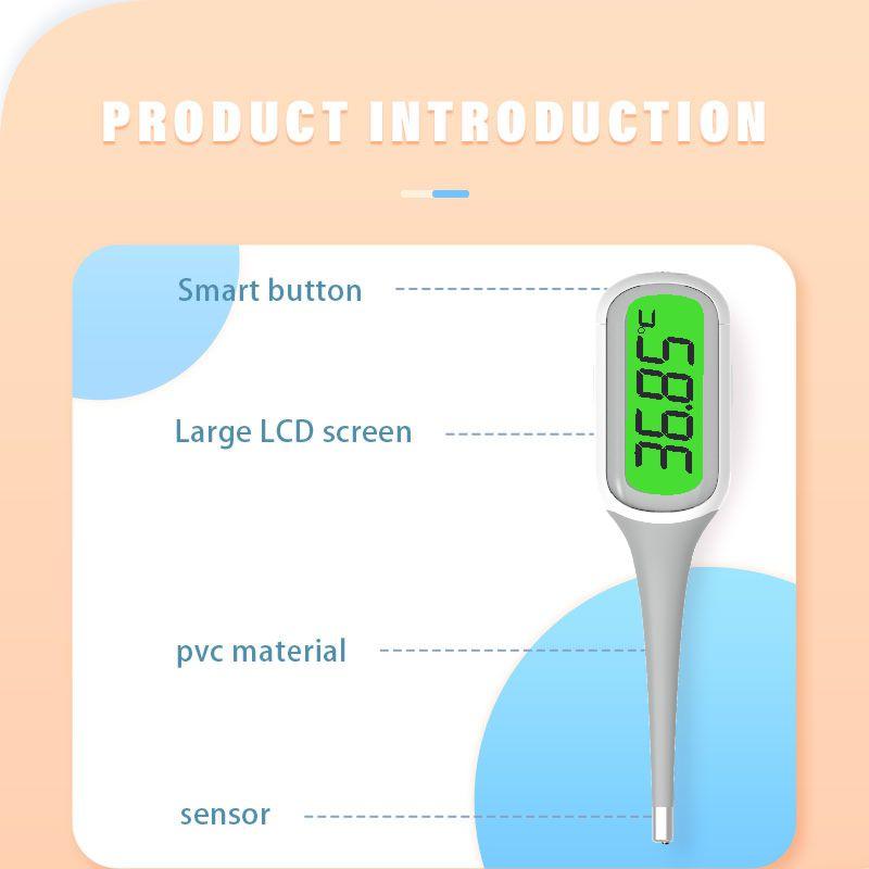 8s Fast Reading for Baby Portable Smart Medical Clinical Electronic Fever Lcd Large Display Backlight Digital Thermometers