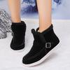 Ankle Boots Women 2024 Winter Warm Snow Boots Solid Color Round Head Design Comfortable Flat Heels Women Boots Size 36-43