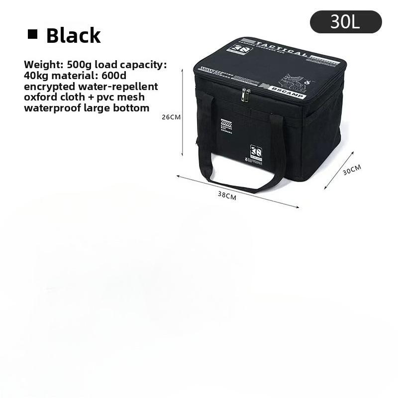 30-42L Tactical Camping Storage Bag Insulated Folding Box Waterproof Picnic Tableware Field Equipment Outdoor Gear Organizer
