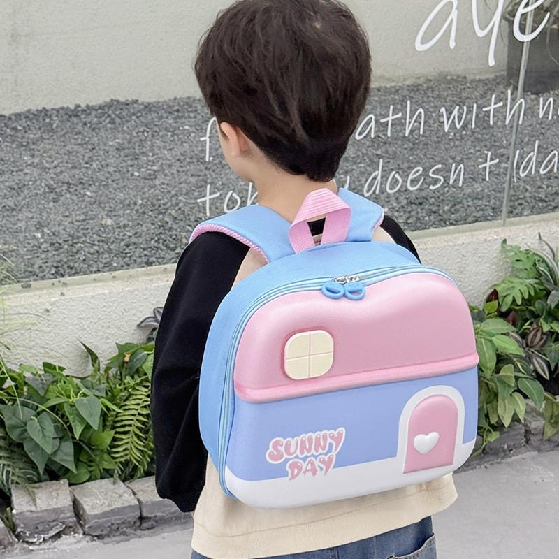 Lovely Kids Genderneutral Backpack With Adorable House Design Perfect For Kindergarten
