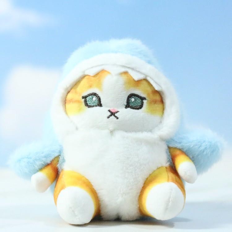 Entzückender Plüsch Hai Katze Schlüsselanhänger Puppe Süßes Accessoire Perfekt zur Taschen Dekoration