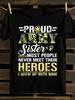 Proud Army Sister Shirt 2024 Sport Black Casual Short-Sle...