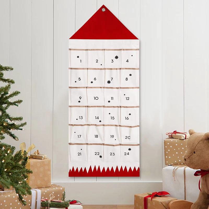 24 Pockets Multi-Functional Wall Storage Bag Door-Hanging Storage Organizer Bag Household Festival Decorations Gift for Friends