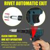 88VF Cordless Rivet Nut Gun Brushess Electric Rivet Gun Drill Insert Riveting Tool with LED Light