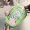 Cute Plush Cantaloupe Swiss Roll Pencil Case - Large Capacity Stationery Storage