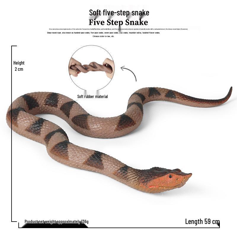 Kids Cognitive Soft Rubber Python Model Toy