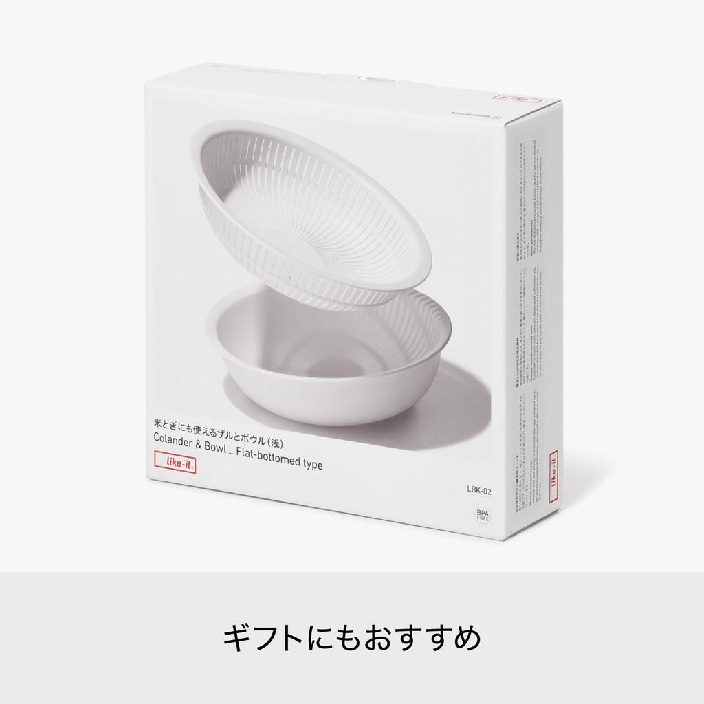 Colander Microwave Made In Can Drain and Can Also Be Used To Rinse Rice Like-it & Bowl, Safe, Beige, Shallow, Japan, Water, Heat-Resistant, Plastic,