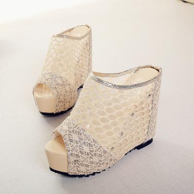 Fashion High Heels Sandals Women Beach High Wedge Slippers Women for Summer Slides Open Toe Heels Sexy Slippers Heels Zapatos Mujer