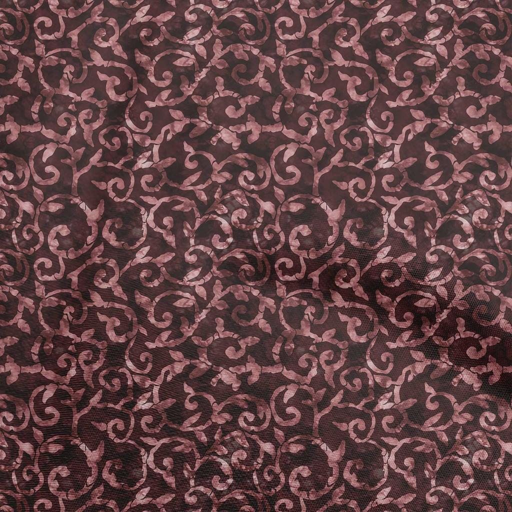 oneOone Cotton Flex Brown Fabric Abstract Leaves Fabric For Sewing Printed Craft Fabric By The Yard 40 Inch