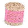 5 Rolls Burlap Lace Ribbon Decorative Jute Burlap Ribbon Roll for Crafts Festival Decor