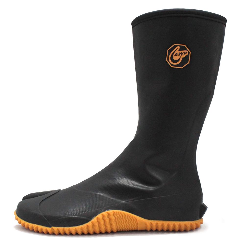 Rikioh Waterproof Tabi Socks with Rubber Tabi Socks with Size L Zipper, Crotch, Black, (GT-01)