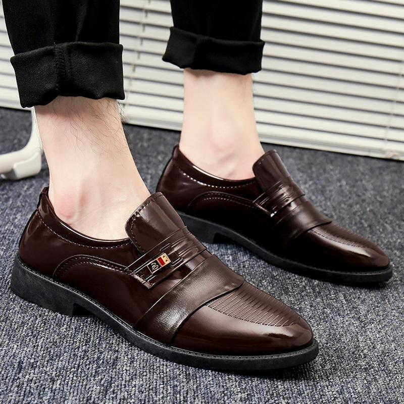 

Мужские кожаные туфли, новые мужские деловые кожаные туфли, мужская повседневная деловая обувь, повседневная обувь с одной педалью 46