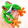 3D Printed Magnetic Frog Coloful 12.3Cm/5In Lifelike Movable Frog Magnet For Fridge Articulated Magnetic Refrigerator Sticker