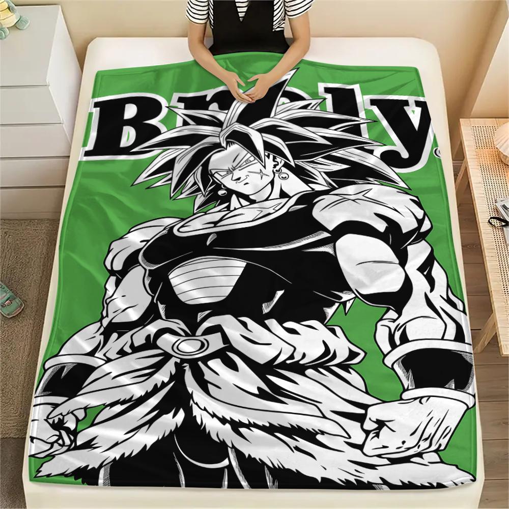 Coperta in Flanella con Stampa Personaggi Dragon Ball, Alta qualità Confortevole per Tutte le Stagioni, Arredamento per la Casa, Calore e Comfort, Perfetta per Regali di Natale